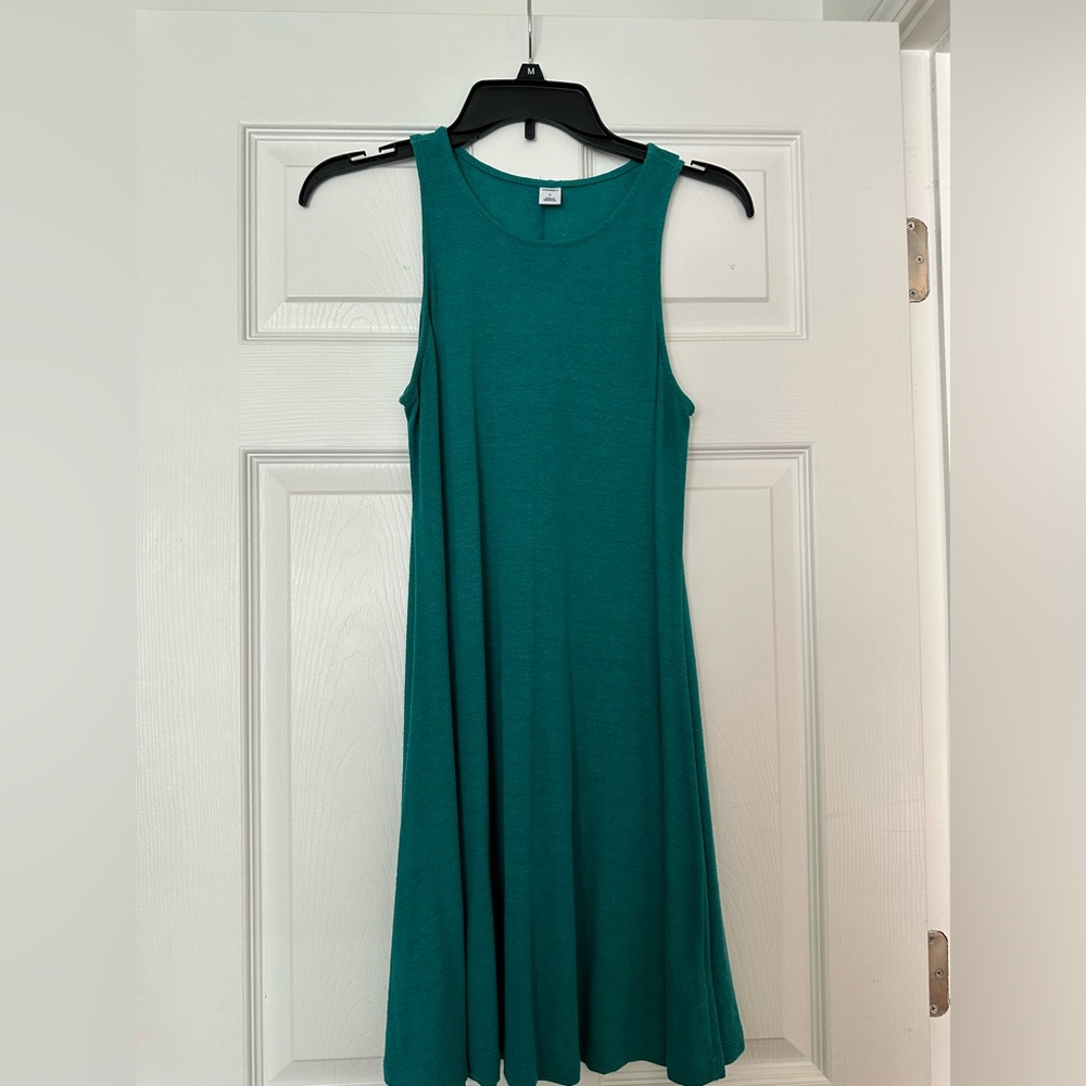 Old Navy A-line Green Knit Sleeveless dress